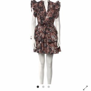 Ulla Johnson Black and Pink Layered Mini Dress